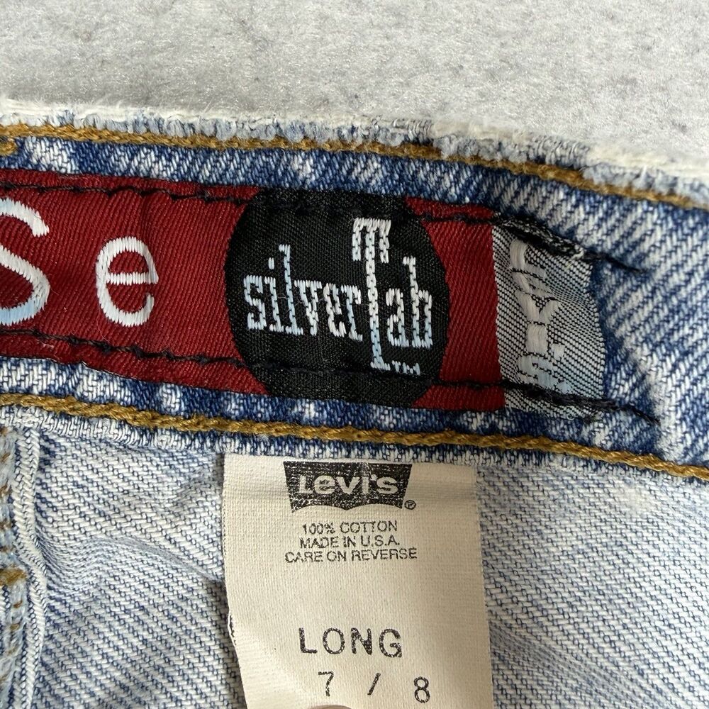 Vintage Levi's Silvertab Jeans Women’s Size 7/8 Loose Fit Light Blue Denim - Picture 15 of 16
